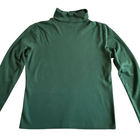 L.L. Bean Tops - L.L. Bean Dark Green Supima Cotton Women’s Dark Green Turtleneck Top